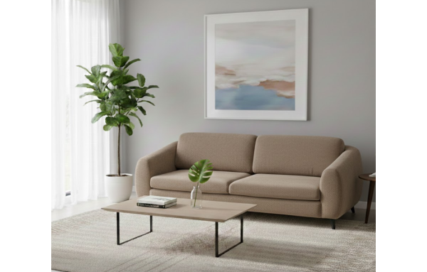 Sofa Luna beż 3 osobowa na sprężynach